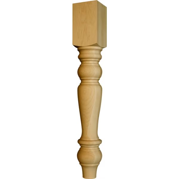 35 1/2 x 5 Massive Wilmington Island Leg in Hickory, Osborne Wood Products, Mfr#: 1709H